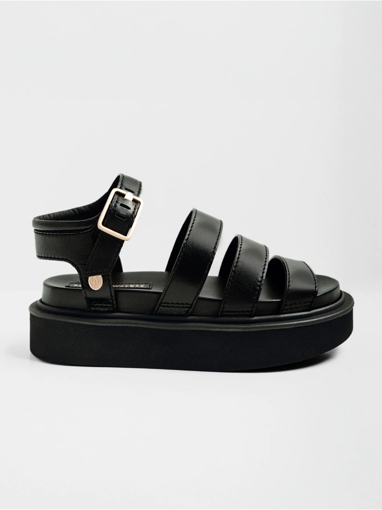 Brochu Walker Seoul Leather Sandal New 8 Black